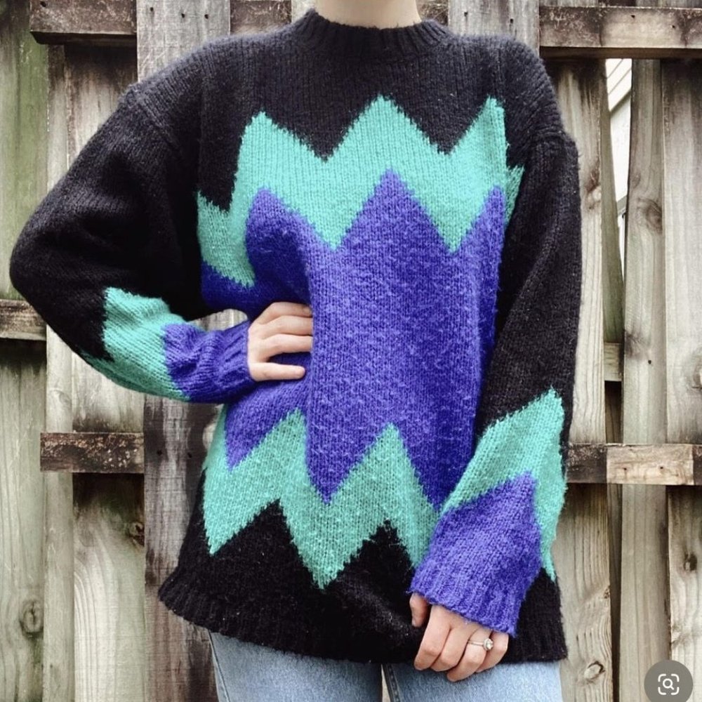 Vintage Zig-Zag Sweater